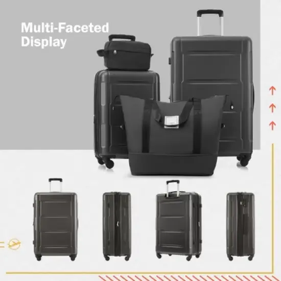 Lycvki 2 Piece 20in+24in Luggage Set with Bags and Expanable Spinner Wheels with TSA Lock image {1}