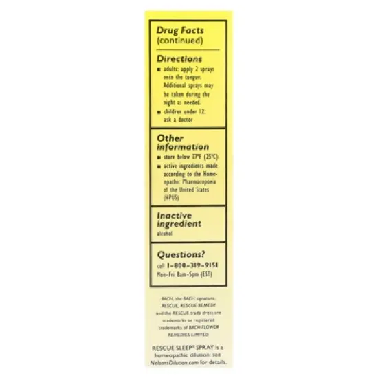Bach Rescue Sleep&reg; Spray, 0.7 fl oz (20 ml) image {3}