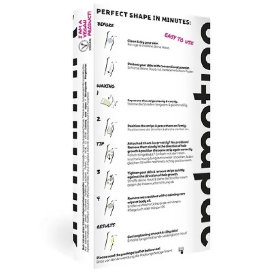andmetics Body Wax Strips for Women - 3.17oz image {1}