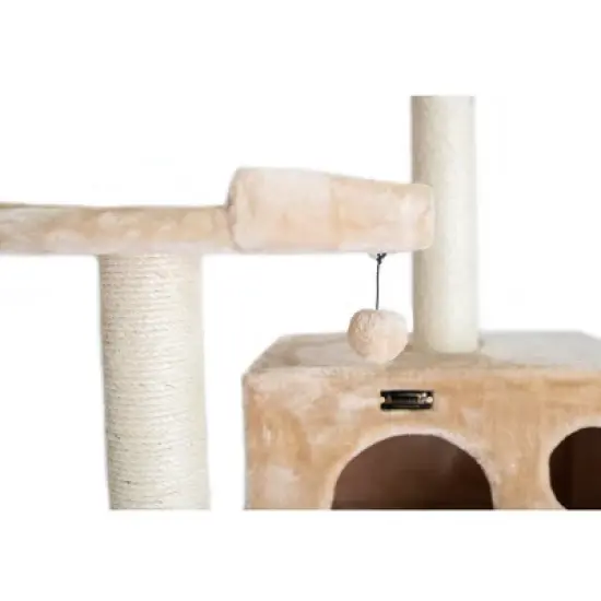 Armarkat 72" Beige Real Wood Cat Tree With Spacious Condo, Scratching Post A7202 image {6}