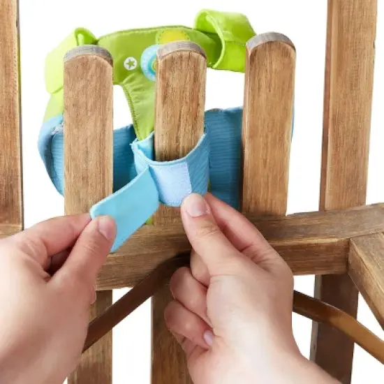 HABA Soft Doll's Bike Seat Blue & Green - Attaches to Handlebars with Hook & Loop Attachment (Scooters Trikes & Bicycles) image {4}