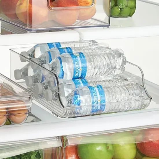 Water Bottle Organizer for Fridge - Set of 4 - Clear - Made in USA image {2}