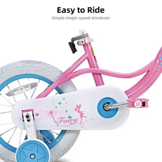 JOYSTAR Fairy Toddlers Kids Bike for Girls, 12 14 16 18 Inch Children Bicycle with Training Wheels, Basket image {7}