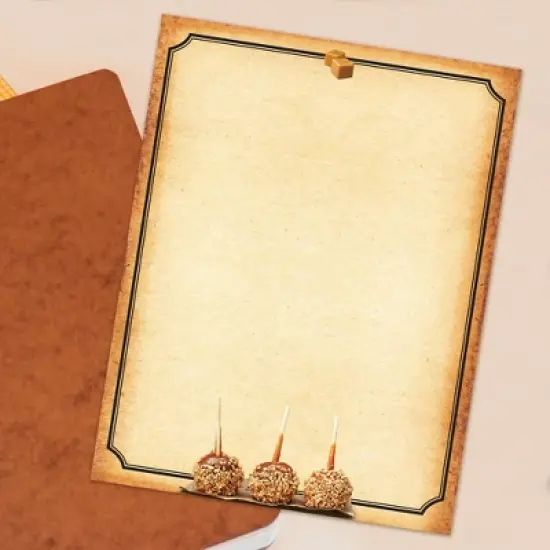 80pk Taffy Apples Letterhead: Great Papers! Fall Stationery, Uncoated Light Yellow Paper, 8.5x11", 24 lb, Art & Design Theme image {2}