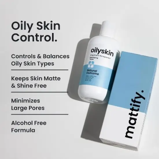 Natural Outcome OilySkin Mattifying Toner (8 oz) Grapefruit & Pomegranate for Oily Skin image {2}