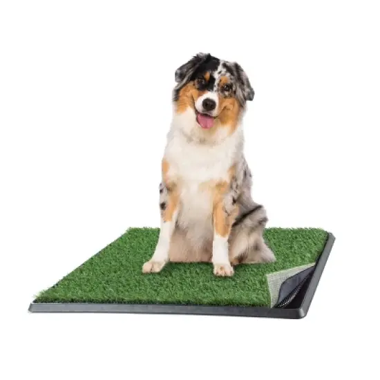 Artificial Grass Puppy Pee Pad for Dogs and Small Pets - 20x25 Reusable 4-Layer Training Potty Pad with Tray - Dog Housebreaking Supplies by PETMAKER image {9}
