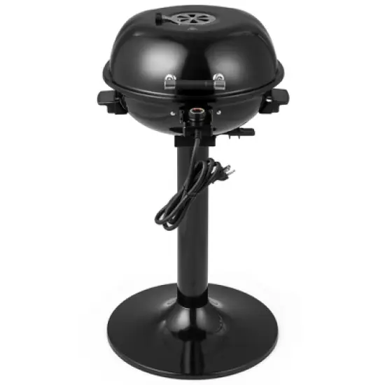 Costway 1600W Electric BBQ Grill with Warming Rack, Temperature Control & Grease Collector image {9}