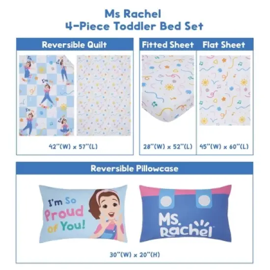 4pc Ms Rachel Toddler Bed Set image {6}