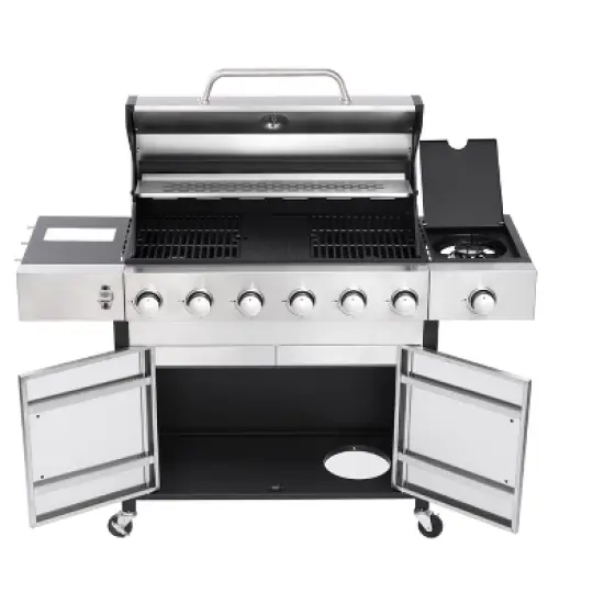 6-Burner Propane Gas Grill With Side Burner image {1}