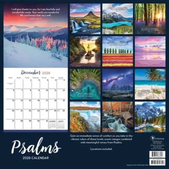 TF Publishing 13.5"x14.5" 2026 Psalms Wall Calendar image {4}