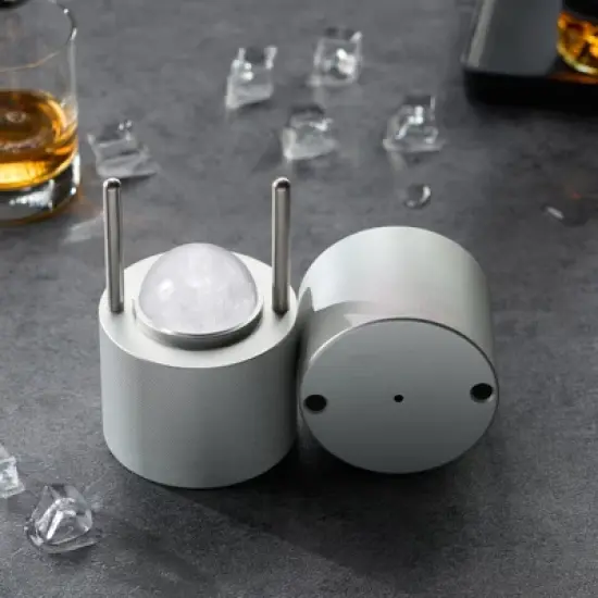 VEVOR Ice Ball Press, 2.1" Ice Ball Maker, Aviation Aluminum Ice Ball Press Kit for 53mm Ice Sphere, Ice Press with Tong and Drip Tray image {1}