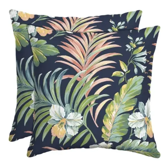 2pk 16"x16" Arden Outdoor Square Throw Pillow image {12}