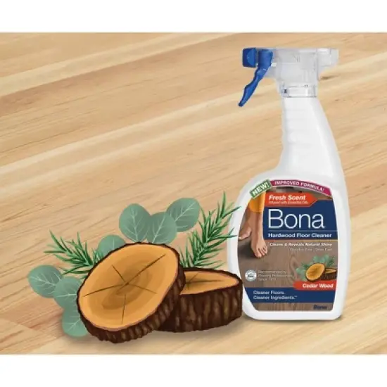 Bona Cedarwood Eucalyptus Peony Cleaning Products Mop Refill Wood Surface Multi-Purpose Floor Cleaner - 128 fl oz image {2}
