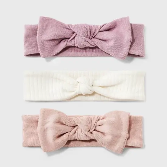 Baby 3pk Headwrap - Cloud Island&trade; Pink image {2}