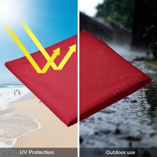 Yescom Outdoor Patio Umbrella Protective Cover Bag Polyester UV Resistance 9 to 13 Ft Red image {3}