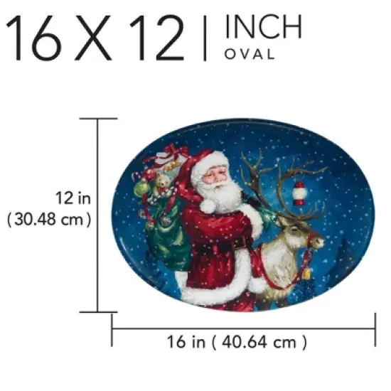 Certified International Santa's Secret Oval Serving Platter image {2}
