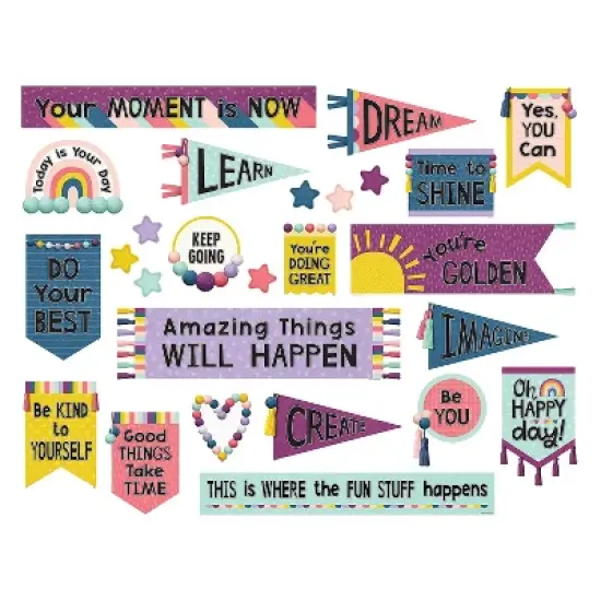 Teacher Created Resources Oh Happy Day Positive Mini Bulletin Board Set 27 Pieces (TCR9023) image {1}