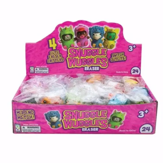 Geddes Snuggle Wuggles Erasers - 24 per display image {1}