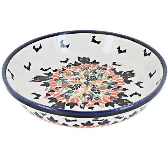 Blue Rose Polish Pottery 879 Zaklady Pie Plate image {8}
