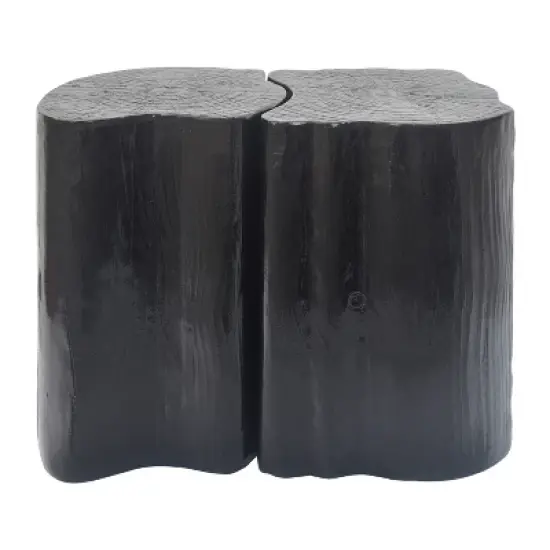 2-in-1 Irregular MGO End Table, Split Design, Small Space Friendly,Indoor Outdoor Use,Black Color image {3}