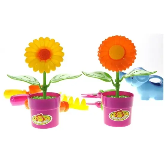 Insten Gardening Playset with Flowers, Pots, Watering Can & Other Tools, Toys for Kids image {2}