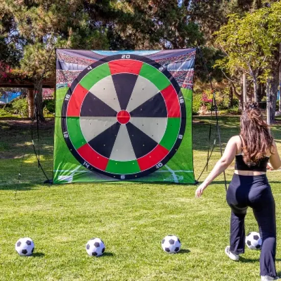 GoSports 10 FT Chip N' Stick Soccer Darts - Giant Kick Darts Game for All Skill Levels - MultiColor image {2}