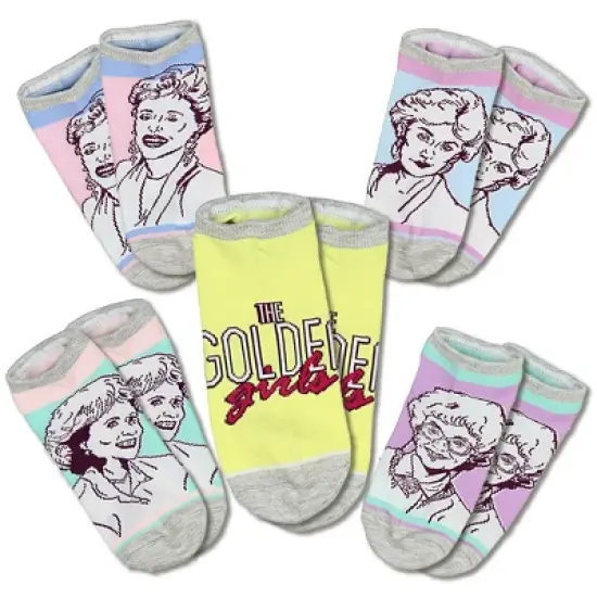 The Golden Girls 5 Pair Character Ankle Socks Multicoloured image {3}