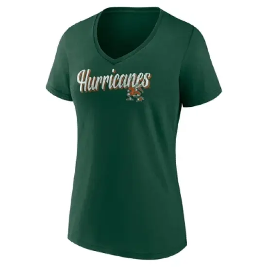 NCAA Miami Hurricanes Women's V-Neck T-Shirt image {3}
