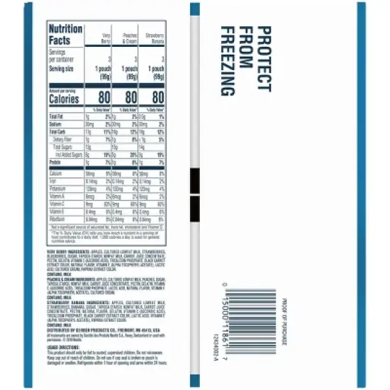 Gerber Fruit & Yogurt Pouch Variety Baby Snacks - 1.96oz/9pk Each image {7}