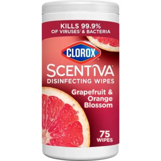 Clorox Scentiva Grapefruit & Orange Blossom Disinfecting Wipes - 75ct image {1}