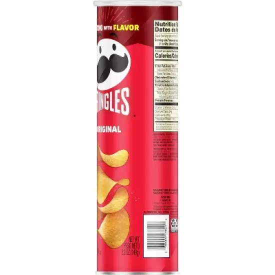 Pringles Original Flavored Potato Crisps Chips - 5.2oz image {4}
