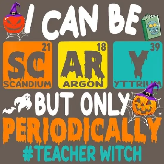 Women's Design By Humans I Can Be Scary But Only Periodically Science Halloween Gifts By lenxeemyeu Racerback Tank Top image {1}