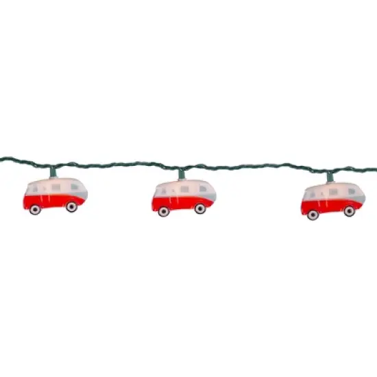 Northlight Retro Bus Novelty Summer String Lights - 6 ft Green Wire - 10ct image {2}