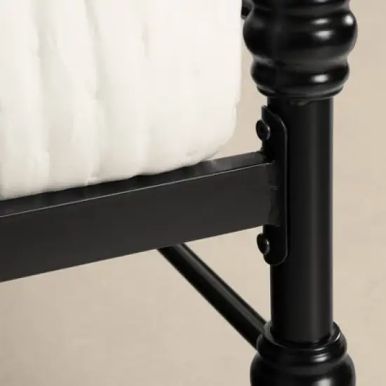 Queen Avilla Metal Platform Bed Black - South Shore image {7}