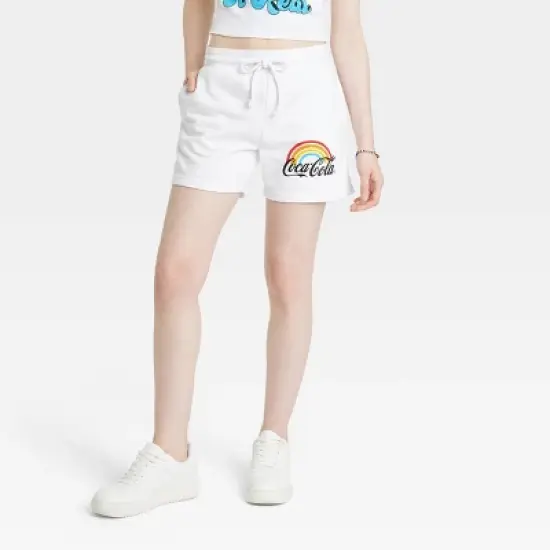 Women's Coca-Cola Keeping It Real Graphic Shorts - White image {3}