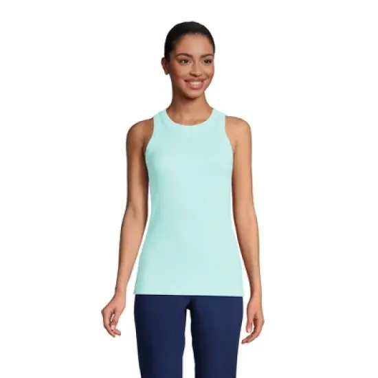 Lands' End Women's 2x2 Rib Crew Neck Tank Top image {9}