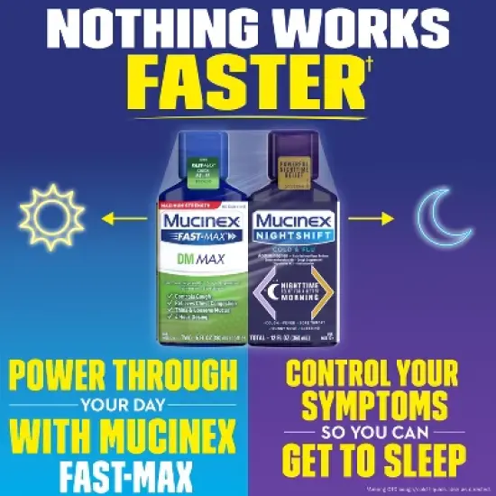Mucinex DM Max Strength Multi-Symptom Medicine - Day & Night - Liquid - 6fl oz/2ct image {5}