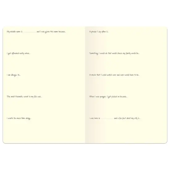 1000 Things You Don't Know About Me Activity Journal - Piccadilly: Guided Diary, Multicolor, Lay-Flat, 204 Pages image {5}