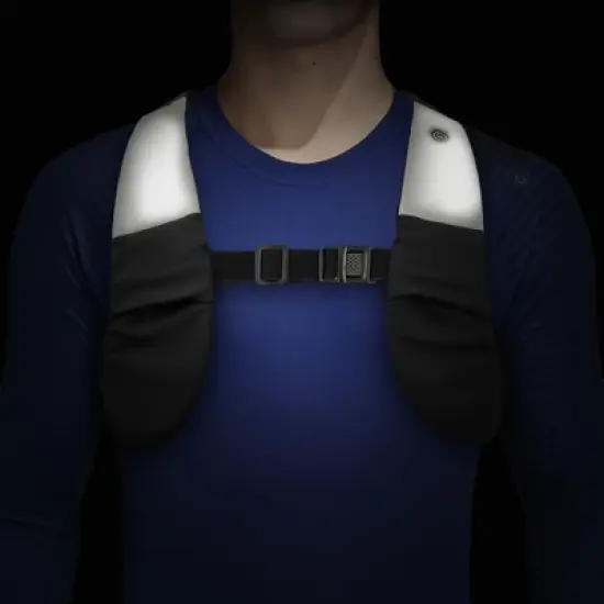 GreatShield GLO Waterproof LED Sport Vest with 2 Front Pockets (Standard Version) - (M - Fits Shoulder Width < 17in) image {1}