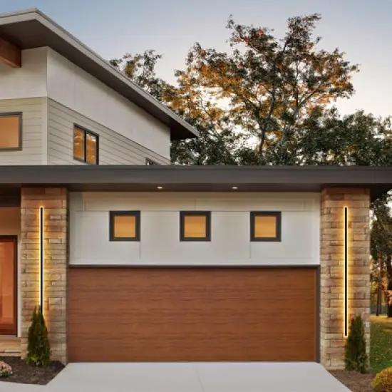 Rennnsan Kavone 23"/ 39"/ 59"/ 70" H Hardwired Liner Stainless Metal Industrial LED Dimmable Wall Sconce in Black image {10}