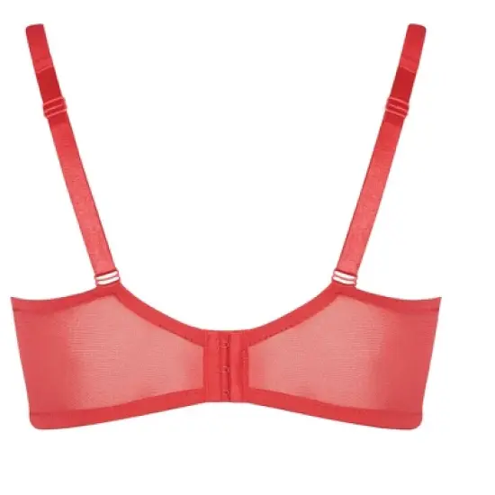 Women's Plus Size Fashion Plunge Bra - rose red | AVENUE image {3}