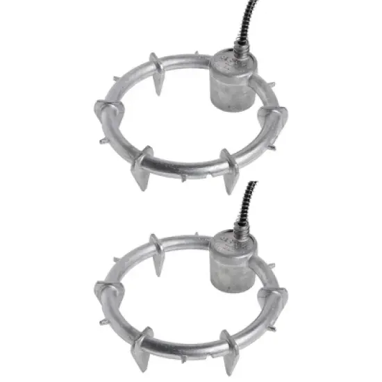 Farm Innovators Ice Chaser Cast Aluminum Submergible Tank De-Icer w/Heavy Duty and Anti Chew Cord Protector Patio, Lawn, and Garden, 2 Pack, Silver image {6}