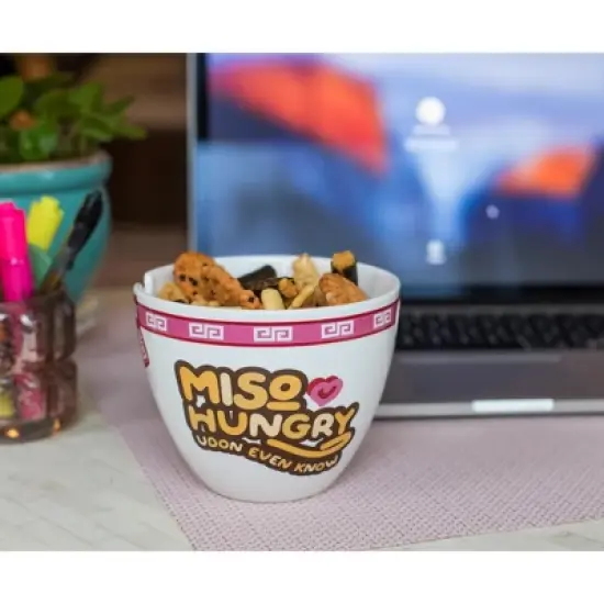 Toynk Miso Hungry Japanese Dinnerware Set | 16-Ounce Ramen Bowl and Chopsticks image {4}