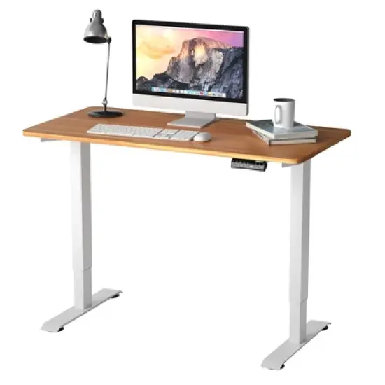 Costway Electric Adjustable Standing Desk Stand up Workstation w/Control White\Black\ Maple\Teak image {11}