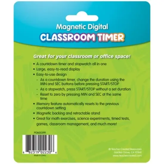 Teacher Created Resources&reg; Magnetic Digital Classroom Timer, Black, Pack of 3 image {3}