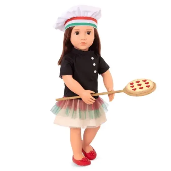 Our Generation Posable 18" Pizza Chef Doll with Storybook - Francesca image {2}