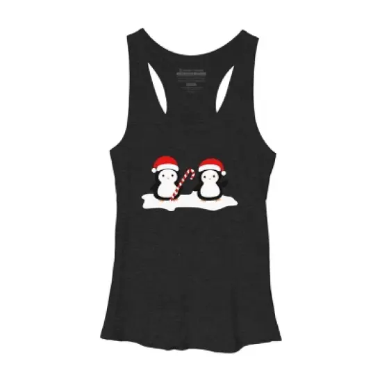 Women's Design By Humans Christmas penguins are so cute By happinessinatee Racerback Tank Top image {3}