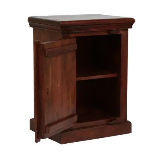 Pocatello Handcrafted Boho Mango Wood Nightstand Walnut - Christopher Knight Home image {2}
