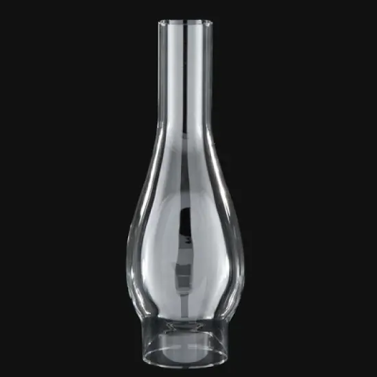 Lehman's Clear Glass Lamp Chimney, Oval Replacement Hurricane Globe Measures 2 1/2 Inch Diameter Base x 10 Inches High for Oil or Kerosene Lanterns image {1}