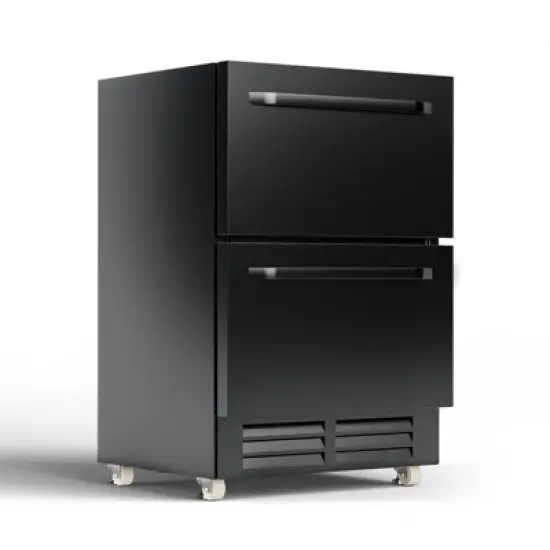 Velivi 24 Inch Under Counter Dual Drawer Beverage Fridge, Weather Proof Outdoor Beverage Refrigerator image {7}